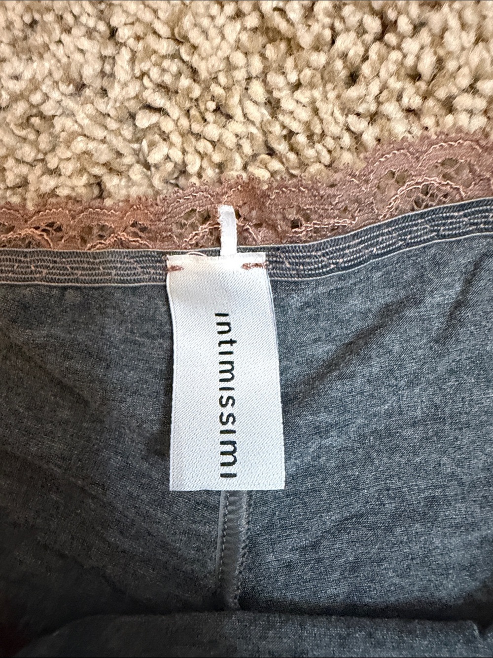 Intimissimi Gray Lace-Trim Cami and Bikini Set - Women's Intimates - Picture 4 of 6